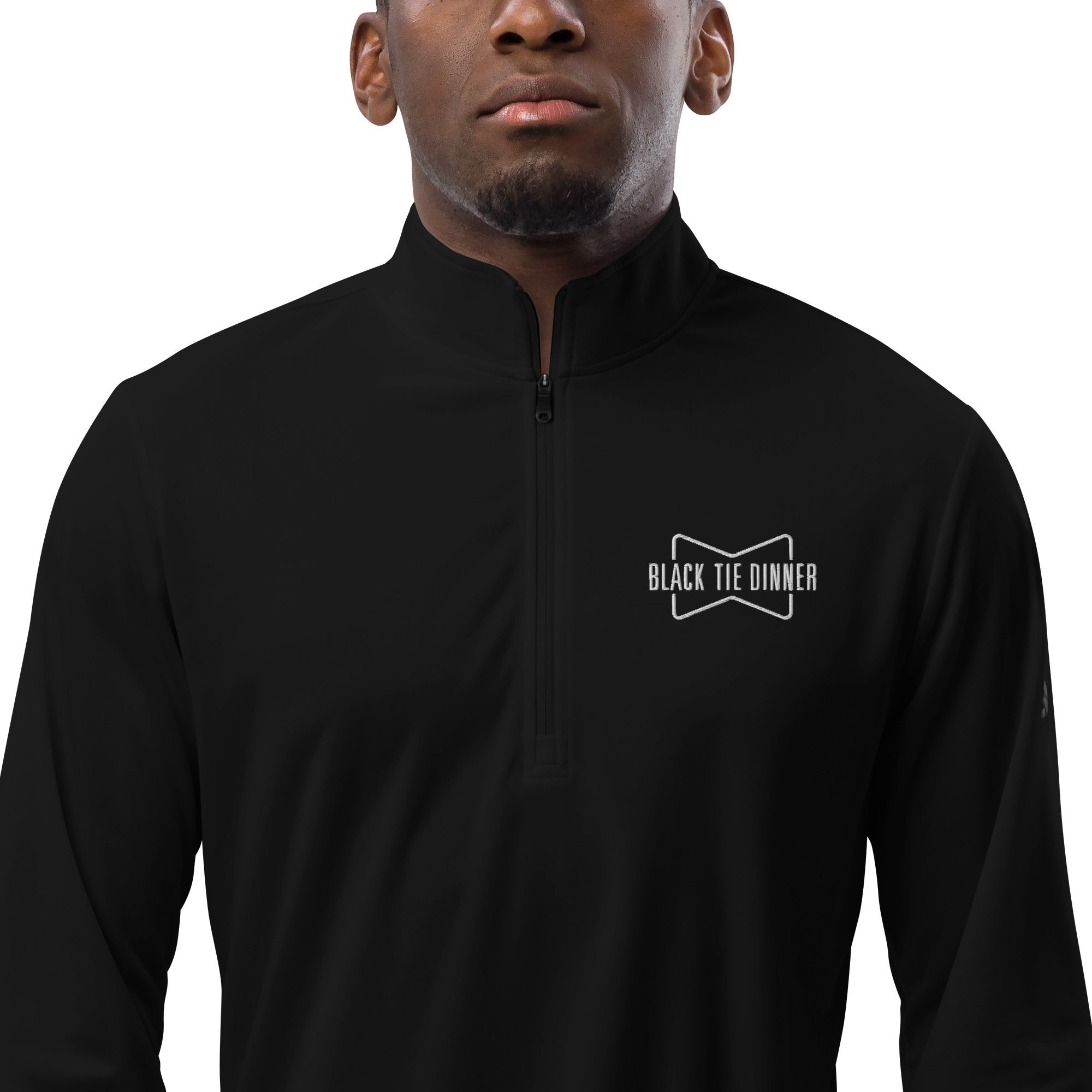 Quarter zip pullover black deals